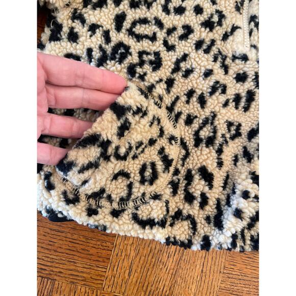 Polo Ralph Lauren animal print Sherpa 1/2 zip pullover - Picture 2 of 7